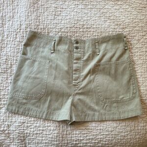 Isabel Marant Étoile khaki high rise shorts - 44